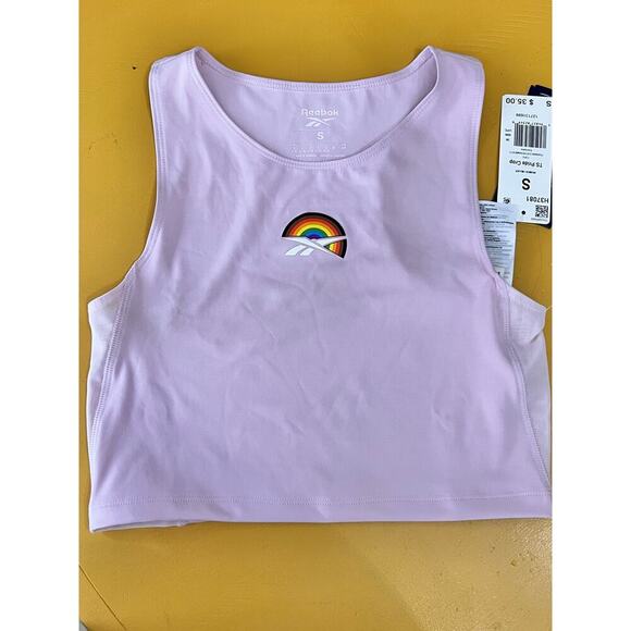 Top Reebok TS Pride Crop Active Workout Tank NWT Size S - Picture 6 of 9